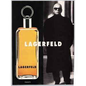 Karl Lagerfeld Men's Fragrance French Designer Cologne Carsons Print Ad 1998